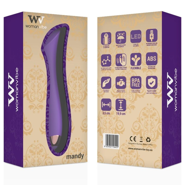 WOMANVIBE MANDY VIBRADOR RECARGABLE SILICONA PUNTO K