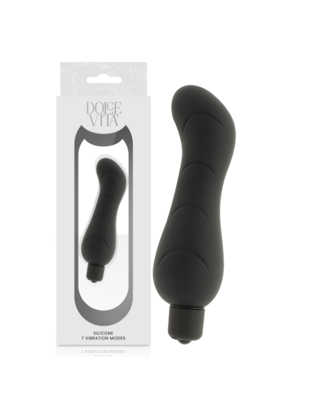 DOLCE VITA G SPOT VIBRADOR SILICONA NEGRO DOLCE VITA G SPOT VIBRADOR SILICONA NEGRO