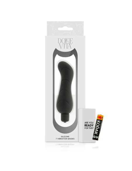 DOLCE VITA G SPOT VIBRADOR SILICONA NEGRO DOLCE VITA G SPOT VIBRADOR SILICONA NEGRO