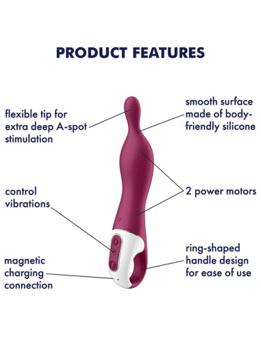 SATISFYER AMAZING 1 VIBRADOR PUNTO A BERRY