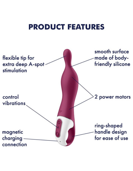 SATISFYER AMAZING 1 VIBRADOR PUNTO A BERRY SATISFYER AMAZING 1 VIBRADOR PUNTO A BERRY