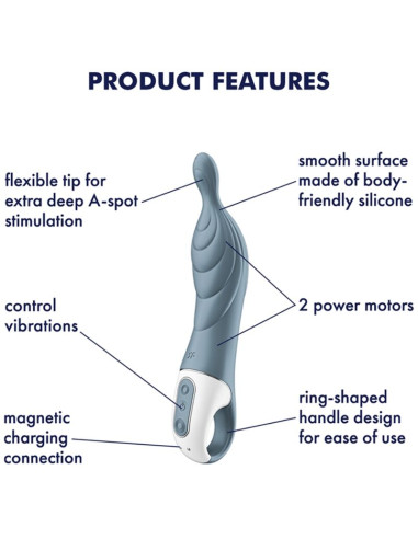 SATISFYER AMAZING 2 VIBRADOR PUNTO A GRIS