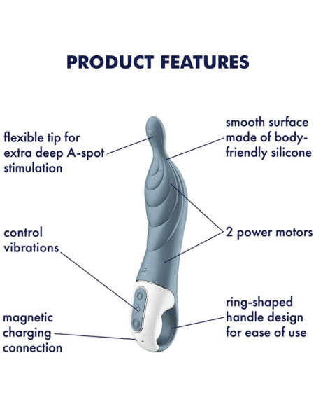 SATISFYER AMAZING 2 VIBRADOR PUNTO A GRIS SATISFYER AMAZING 2 VIBRADOR PUNTO A GRIS