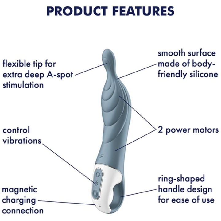 SATISFYER AMAZING 2 VIBRADOR PUNTO A GRIS