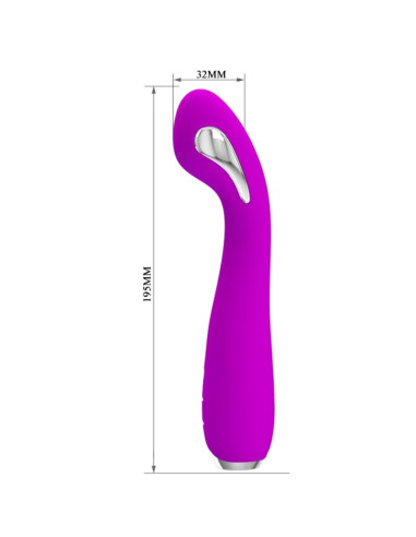 PRETTY LOVE HECTOR VIBRADOR ELECTROSHOCK RECARGABLE IMPERMEABLE MORADO