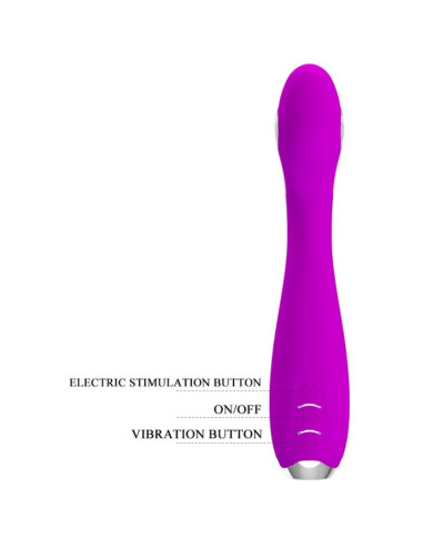 PRETTY LOVE HECTOR VIBRADOR ELECTROSHOCK RECARGABLE IMPERMEABLE MORADO
