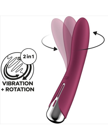 SATISFYER SPINNING VIBE 1 VIBRADOR ROTADOR G SPOT AZUL