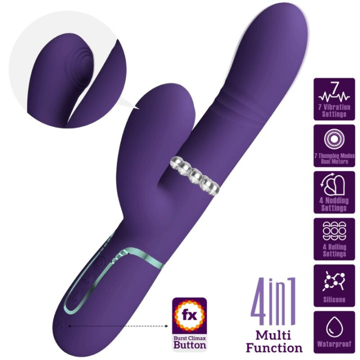 PRETTY LOVE VIBRADOR PUNTO G MULTIFUNCION MORADO