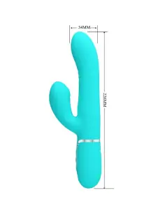 PRETTY LOVE VIBRADOR PUNTO G MULTIFUNCION VERDE AGUA 2