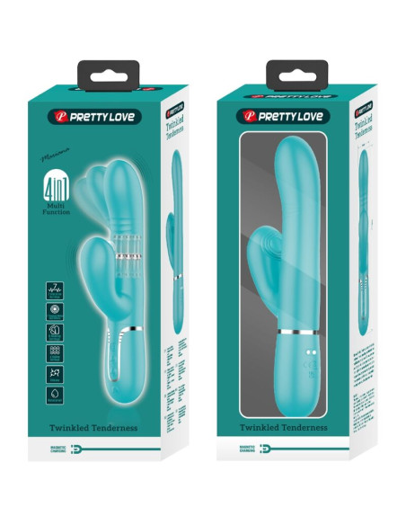 PRETTY LOVE VIBRADOR PUNTO G MULTIFUNCION VERDE AGUA