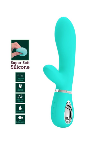 PRETTY LOVE THOMAS VIBRADOR PUNTO G MULTIFUNCION VERDE AGUA PRETTY LOVE THOMAS VIBRADOR PUNTO G MULTIFUNCION VERDE AGUA