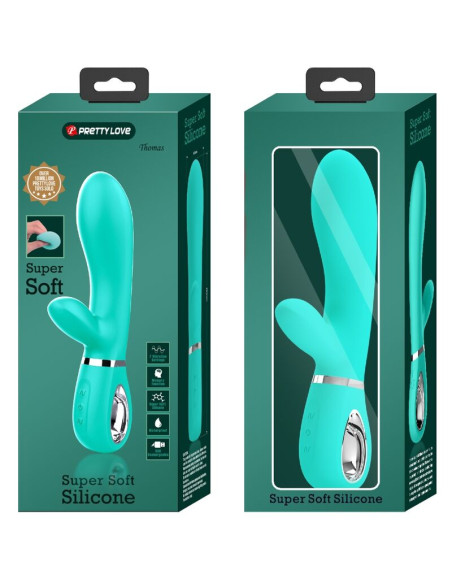 PRETTY LOVE THOMAS VIBRADOR PUNTO G MULTIFUNCION VERDE AGUA PRETTY LOVE THOMAS VIBRADOR PUNTO G MULTIFUNCION VERDE AGUA