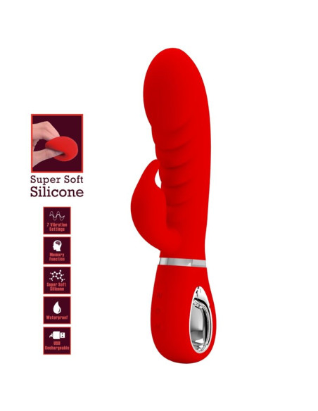PRETTY LOVE PRESCOTT VIBRADOR PUNTO G MULTIFUNCION ROJO PRETTY LOVE PRESCOTT VIBRADOR PUNTO G MULTIFUNCION ROJO
