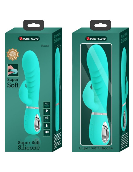 PRETTY LOVE PRESCOTT VIBRADOR PUNTO G MULTIFUNCION VERDE AGUA