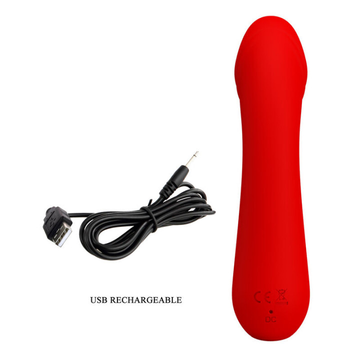 PRETTY LOVE CETUS VIBRADOR RECARGABLE ROJO