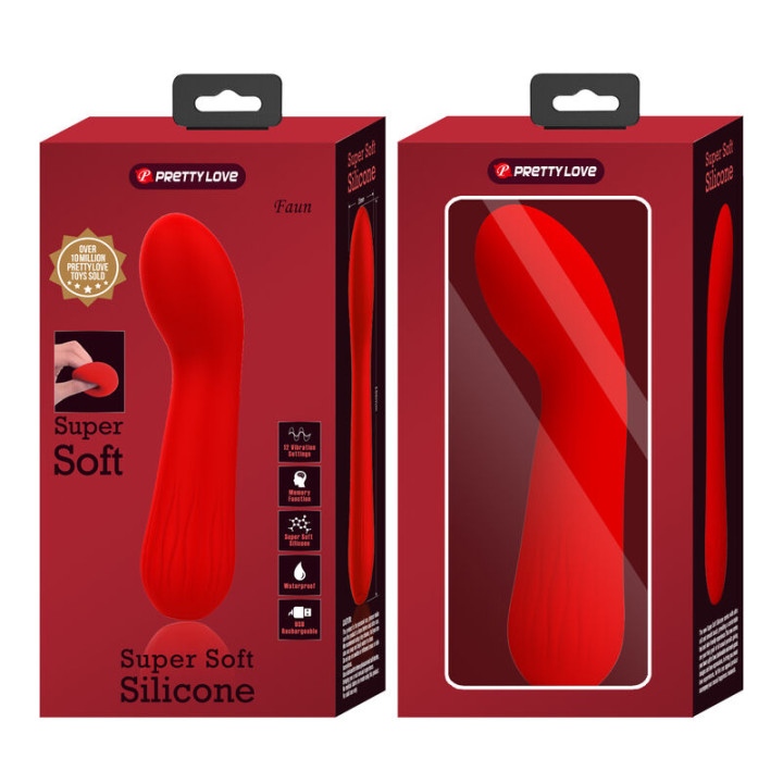 PRETTY LOVE FAUN VIBRADOR RECARGABLE ROJO