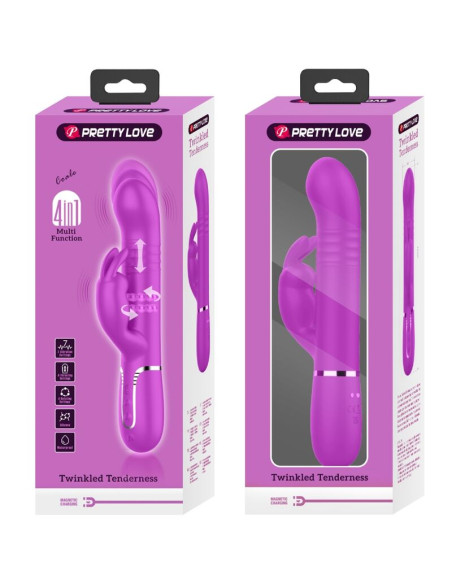 PRETTY LOVE VIBRADOR COALE RABBIT PERLAS VIOLETA