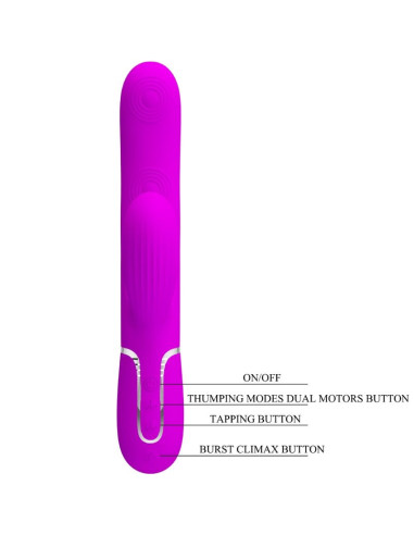 PRETTY LOVE PERLITA VIBRADOR PUNTO G 3 EN 1 MULTIFUNCION VIOETA