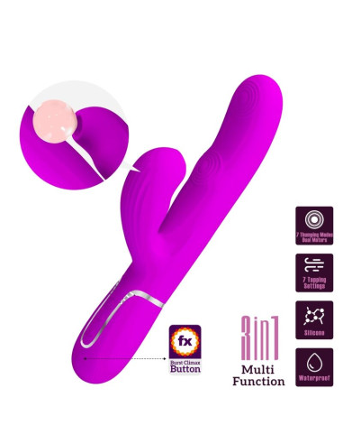 PRETTY LOVE PERLITA VIBRADOR PUNTO G 3 EN 1 MULTIFUNCION VIOETA