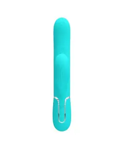 PRETTY LOVE PERLITA VIBRADOR PUNTO G 3 EN 1 MULTIFUNCION VERDE AGUA 2