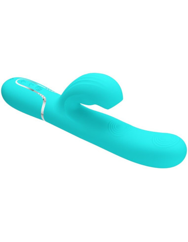 PRETTY LOVE PERLITA VIBRADOR PUNTO G 3 EN 1 MULTIFUNCION VERDE AGUA