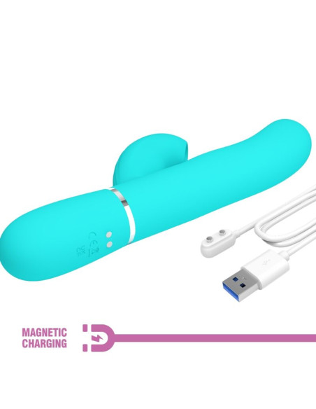 PRETTY LOVE PERLITA VIBRADOR PUNTO G 3 EN 1 MULTIFUNCION VERDE AGUA PRETTY LOVE PERLITA VIBRADOR PUNTO G 3 EN 1 MULTIFUNCION VERDE AGUA