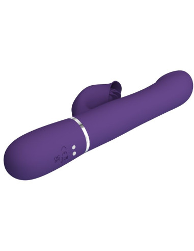 PRETTY LOVE ZALIN VIBRADOR RABBIT PERLAS 4 EN 1 MORADO