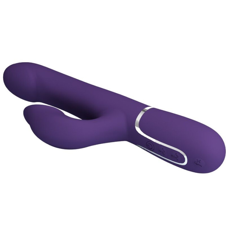 PRETTY LOVE ZALIN VIBRADOR RABBIT PERLAS 4 EN 1 MORADO