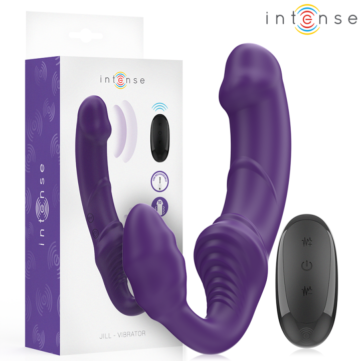 INTENSE JILL VIBRADOR DOBLE 20 CM VIOLETA CONTROL REMOTO