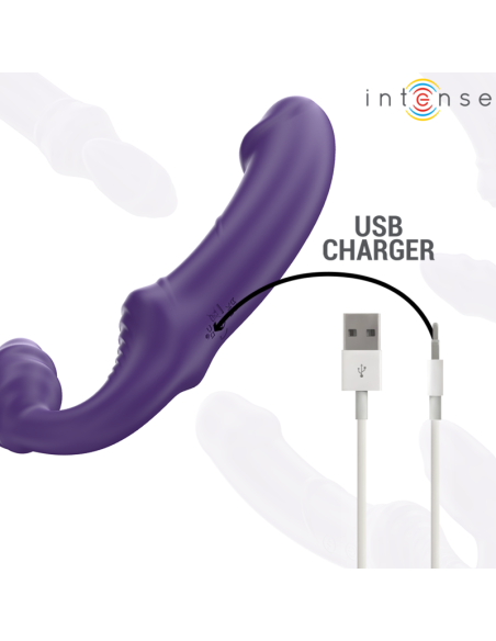 INTENSE JILL VIBRADOR DOBLE 20 CM VIOLETA CONTROL REMOTO INTENSE JILL VIBRADOR DOBLE 20 CM VIOLETA CONTROL REMOTO