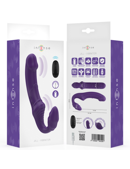 INTENSE JILL VIBRADOR DOBLE 20 CM VIOLETA CONTROL REMOTO INTENSE JILL VIBRADOR DOBLE 20 CM VIOLETA CONTROL REMOTO
