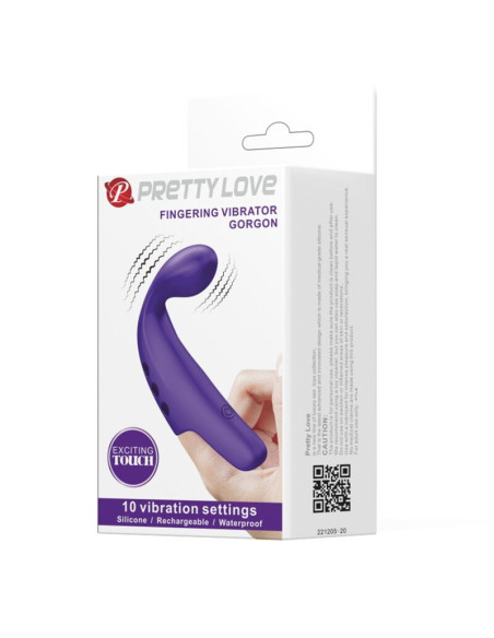PRETTY LOVE GORGON VIBRADOR DE DEDO RECARGABLE MORADO PRETTY LOVE GORGON VIBRADOR DE DEDO RECARGABLE MORADO