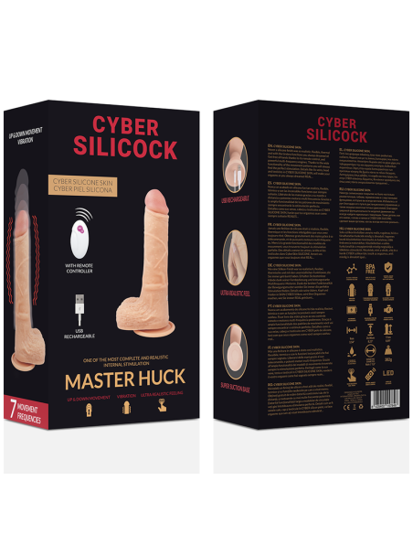 CYBER SILICOCK REALISTICO CONTROL REMOTO MASTER HUCK 209 CM O 4 CM CYBER SILICOCK REALISTICO CONTROL REMOTO MASTER HUCK 209 CM O 4 CM
