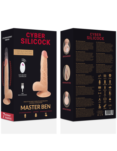 CYBER SILICOCK REALISTICO CONTROL REMOTO MASTER BEN 2388 CM O 43 CM