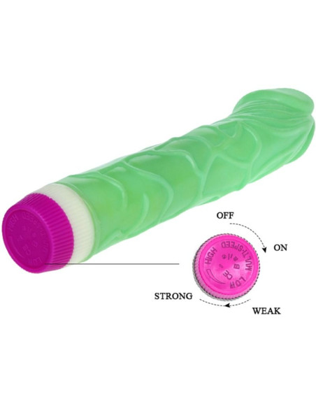BAILE WAVES OF PLEASURE VIBRADOR 23 CM VERDE BAILE WAVES OF PLEASURE VIBRADOR 23 CM VERDE