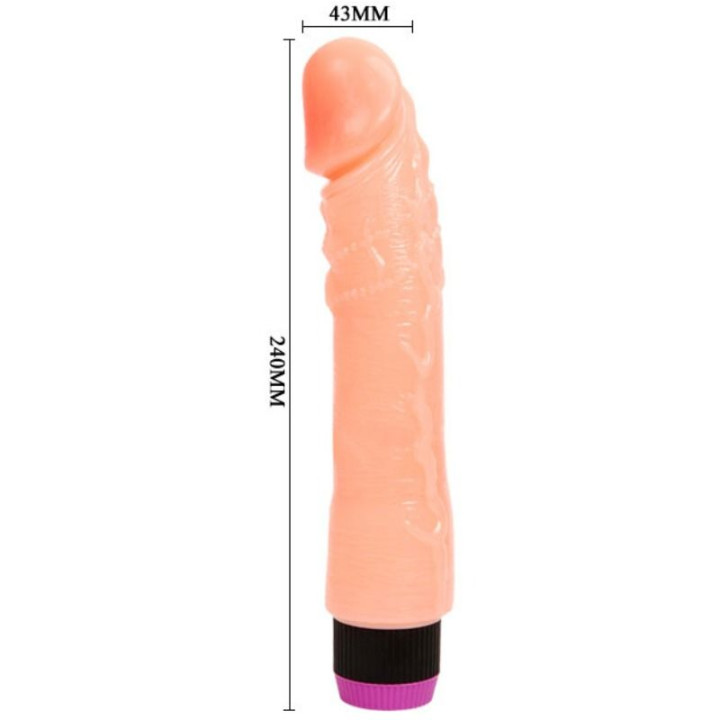 BAILE VIBRADOR REALISTICO FLEXIBLE NATURAL 24 CM