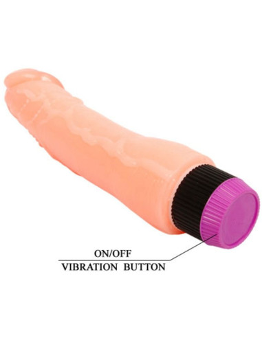 BAILE VIBRADOR REALISTICO FLEXIBLE NATURAL 24 CM