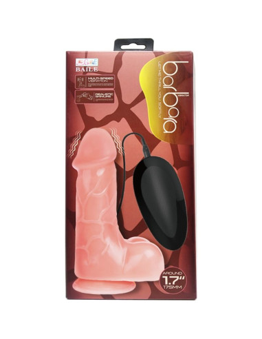 BAILE VIBRADOR REALISTICO BARBARA NATURAL 21 CM
