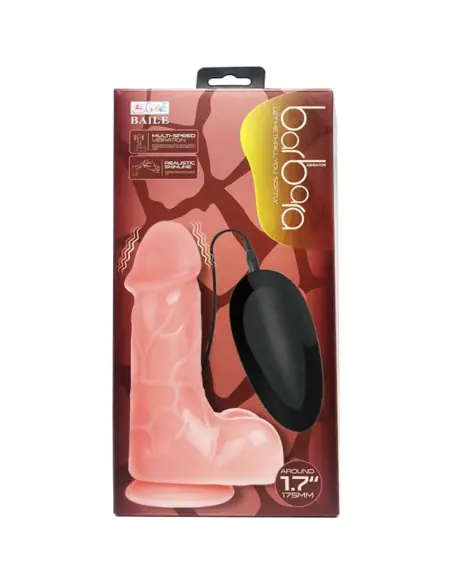 BAILE VIBRADOR REALISTICO BARBARA NATURAL 21 CM