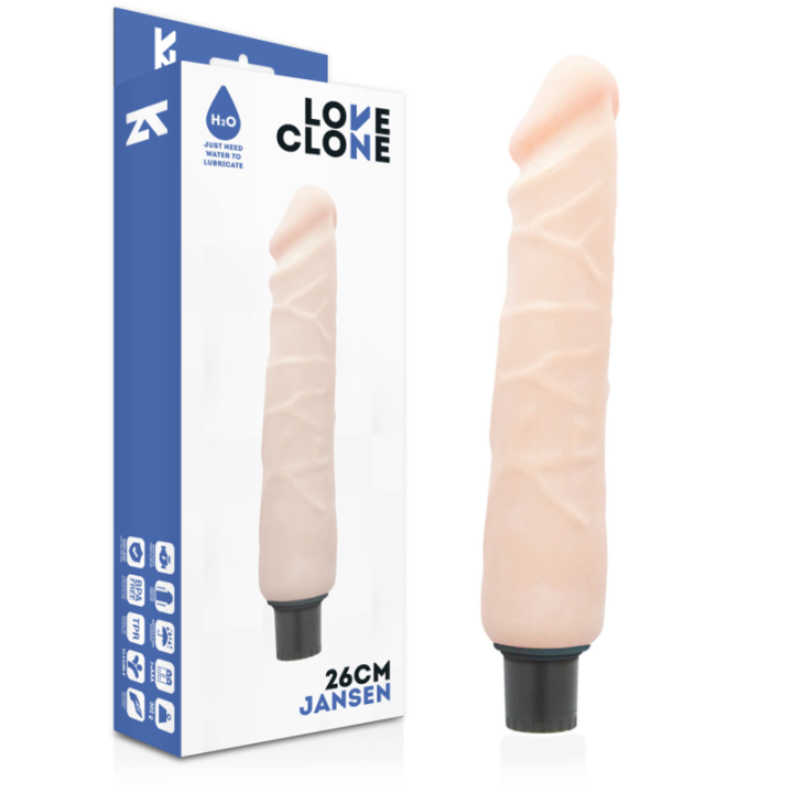 LOVECLONE JANSEN VIBRADOR REALISTICO SELF LUBRICATION 26 CM O 42 CM