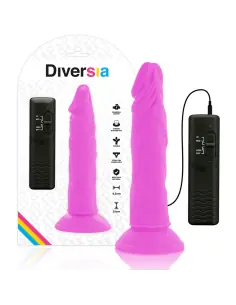 DIVERSIA DILDO REALISTICO FLEXIBLE CON VIBRACION LILA 23 CM O 43 CM