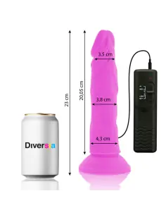 DIVERSIA DILDO REALISTICO FLEXIBLE CON VIBRACION LILA 23 CM O 43 CM 2