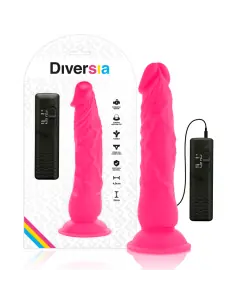 DIVERSIA DILDO REALISTICO FLEXIBLE CON VIBRACION ROSA 21 CM O 49 CM