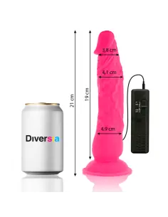 DIVERSIA DILDO REALISTICO FLEXIBLE CON VIBRACION ROSA 21 CM O 49 CM 2