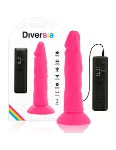 DIVERSIA DILDO REALISTICO FLEXIBLE CON VIBRACION ROSA 23 CM O 43 CM