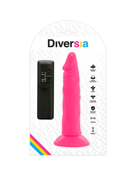 DIVERSIA DILDO REALISTICO FLEXIBLE CON VIBRACION ROSA 23 CM O 43 CM DIVERSIA DILDO REALISTICO FLEXIBLE CON VIBRACION ROSA 23 CM O 43 CM