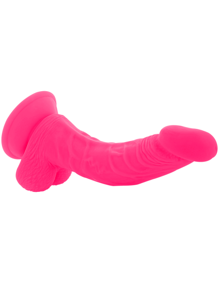 DIVERSIA DILDO REALISTICO FLEXIBLE CON VIBRACION ROSA 215 CM O 45 CM
