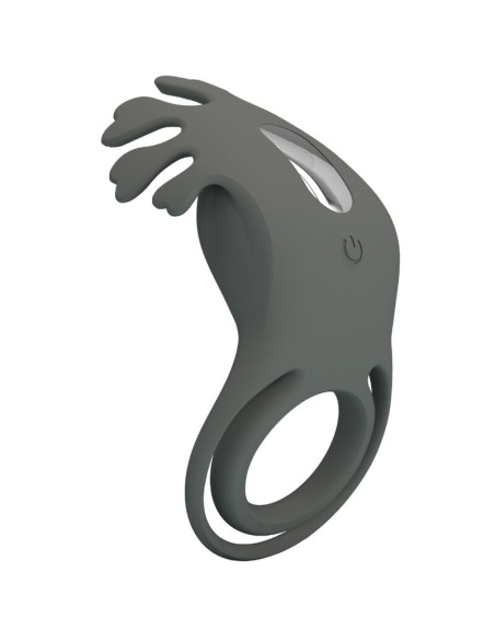 PRETTY LOVE RUBEN DOBLE ANILLO VIBRADOR CON ESTIMULADOR GRIS