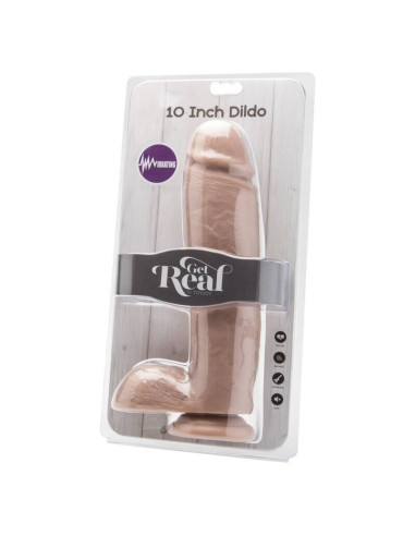 GET REAL DILDO 255 CM CON TESTICULOS VIBRADOR NATURAL
