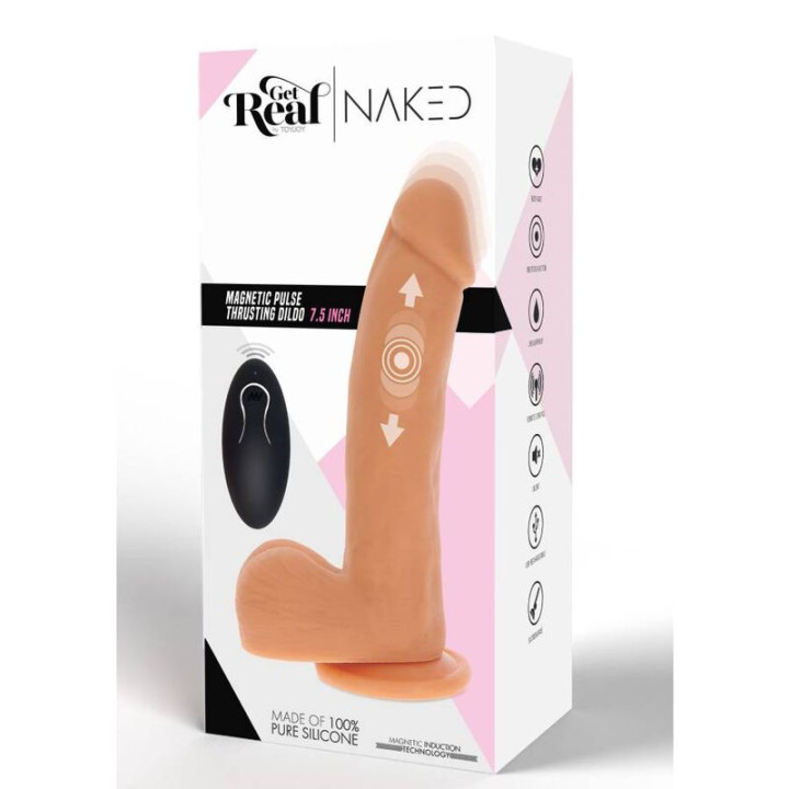 GET REAL DILDO EMPUJE MAGNETICO PULSANTE NATURAL